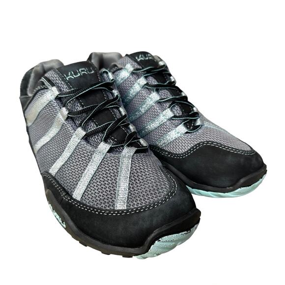 Kuru Chicane Hiking Shoes Leather Kurusole Moisture Wicking Mesh Black Gray 12 - Picture 2 of 7